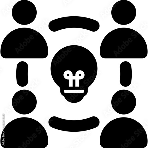 brainstorm glyph icon