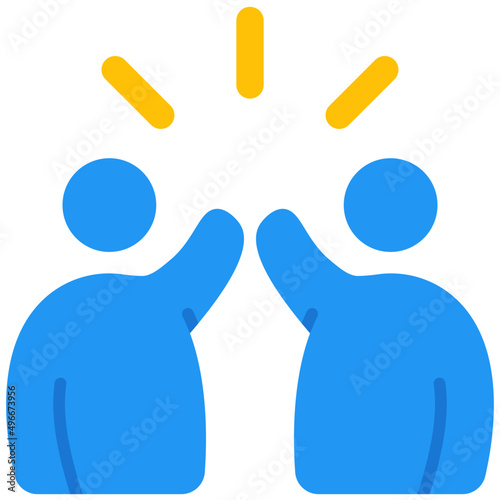 high five flat icon