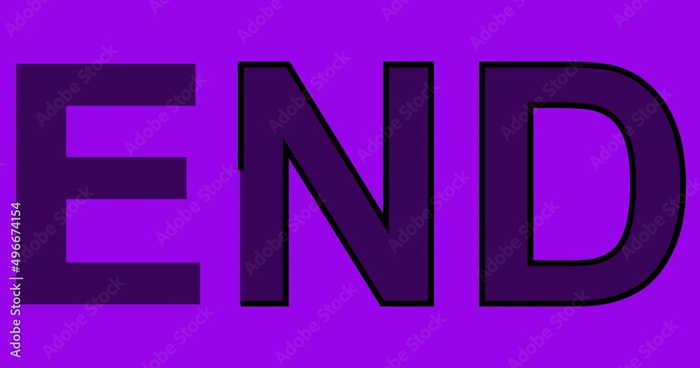 Animation word end text end gracefully appear Animation word end text end gracefully appear
