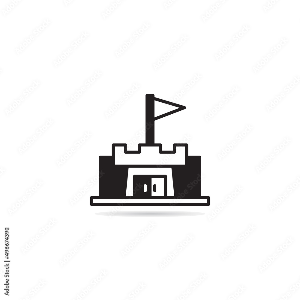 fort and castle icon vector illustration fort and castle icon vector illustration