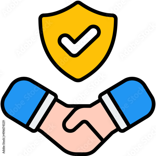 trust filled outline icon