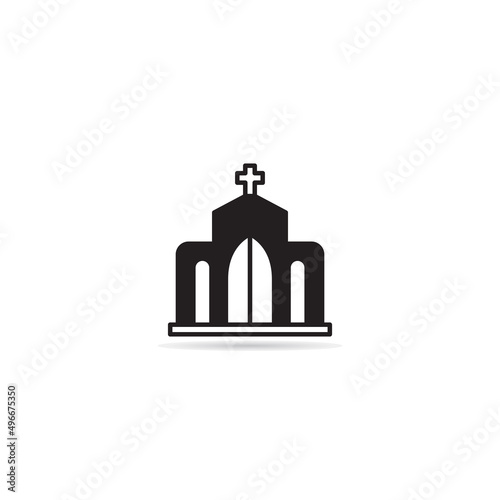 chruch building icon vector illustration