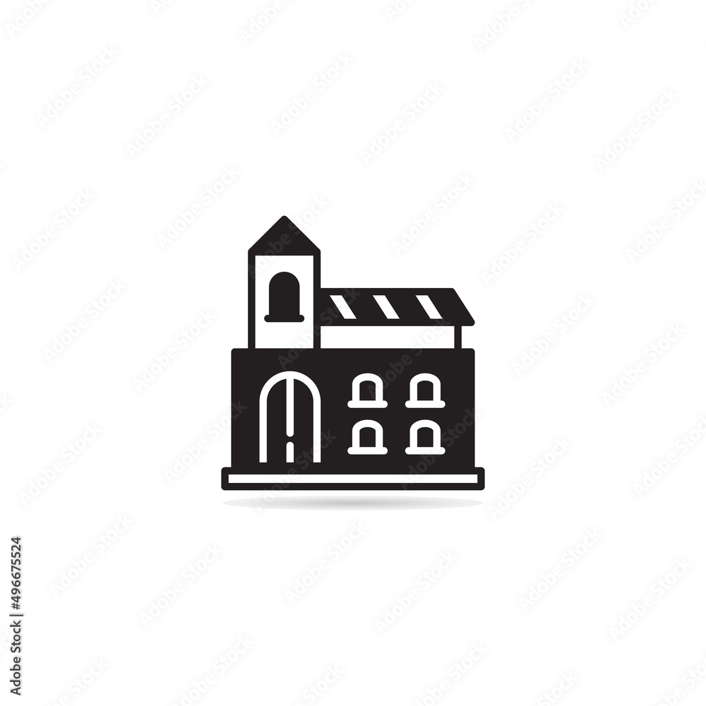 castle, palace and tower icon vector illustration