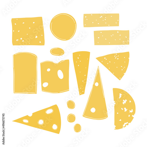 Cheese set.  Vector illustration.