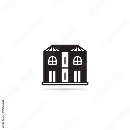 house building icon vector illustration