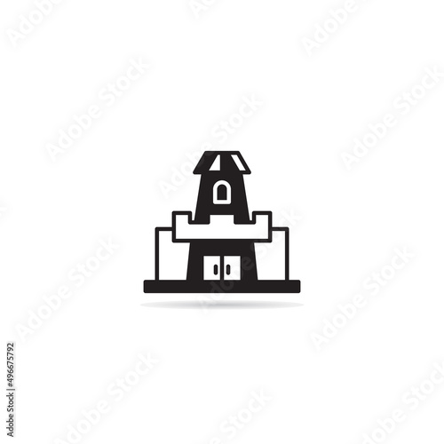 castle, fort and palace icon vector illustration