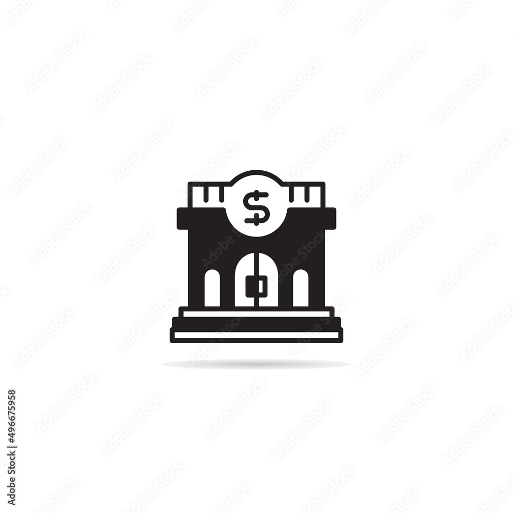 bank building icon vector illustration bank building icon vector illustration