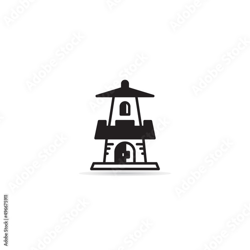 castle, fort and palace icon vector illustration