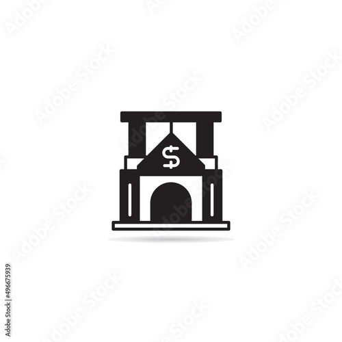 bank building icon vector illustration