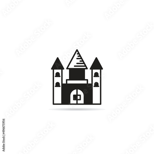 castle, fort and palace icon vector illustration