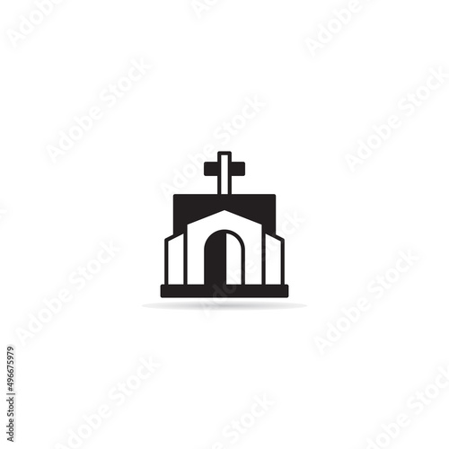 chruch building icon vector illustration