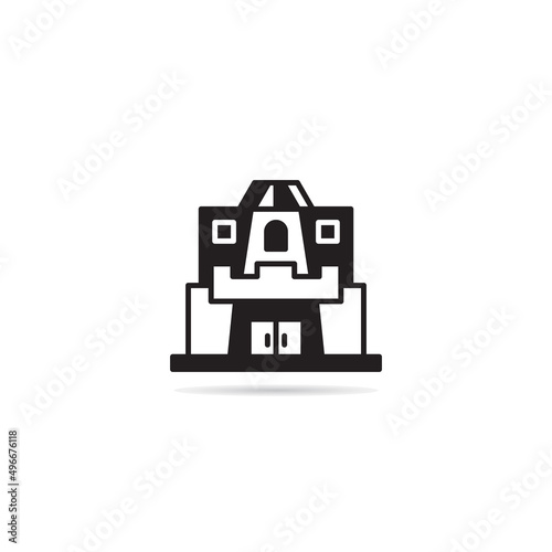 castle, fort and palace icon vector illustration