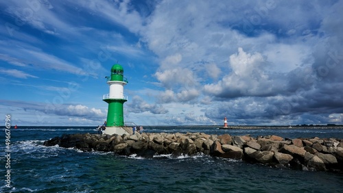 Warnem  nde lighthouses