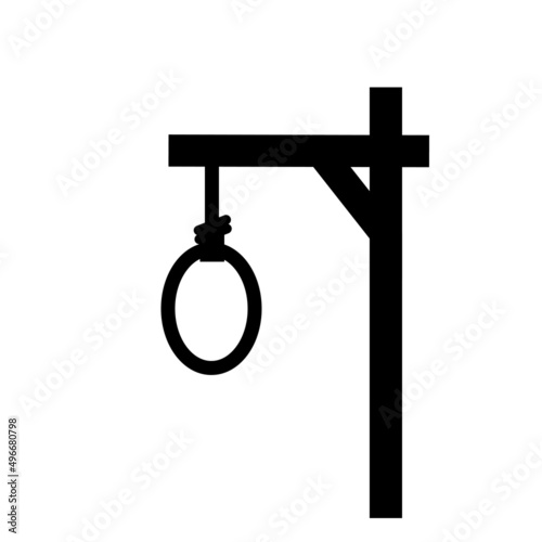 gallows icon, Halloween related, glyph design