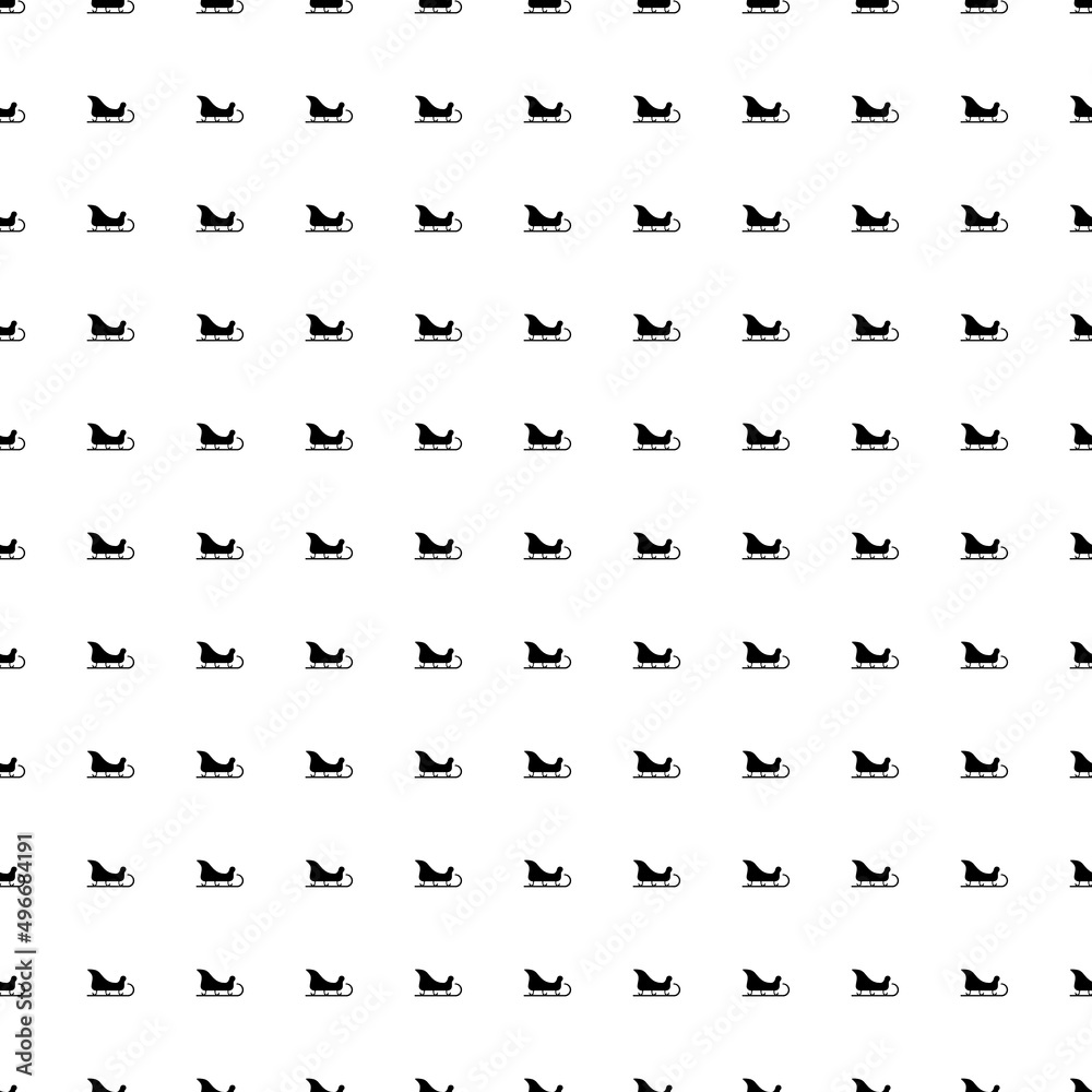 Square seamless background pattern from geometric shapes. The pattern is evenly filled with big black sleigh symbols. Vector illustration on white background Square seamless background pattern from geometric shapes. The pattern is evenly filled with big black sleigh symbols. Vector illustration on white background
