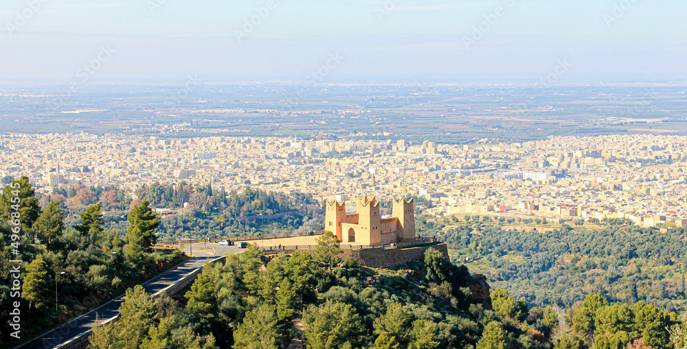 Panoramic view of Beni Mellal, and  the gardens of  Ain Asserdoun.