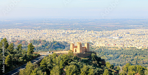 Panoramic view of Beni Mellal, and  the gardens of  Ain Asserdoun. photo