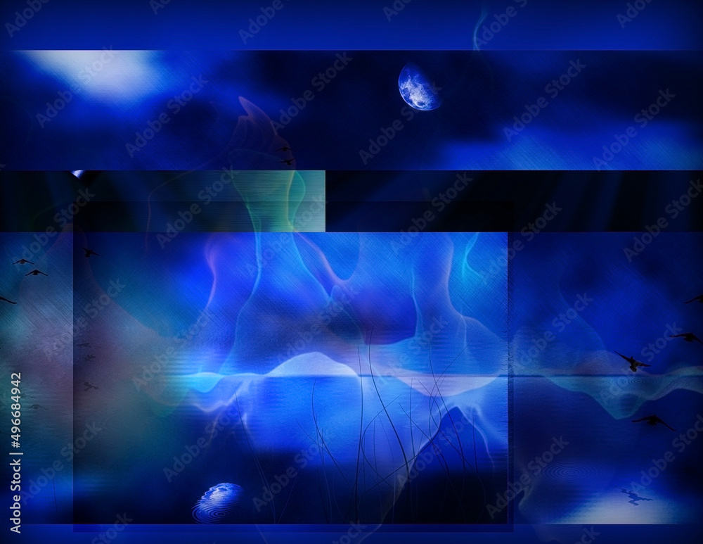 Naklejka premium Modern abstract with nature
