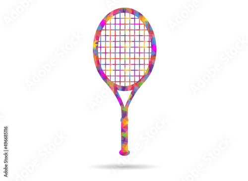 icon racket low poly