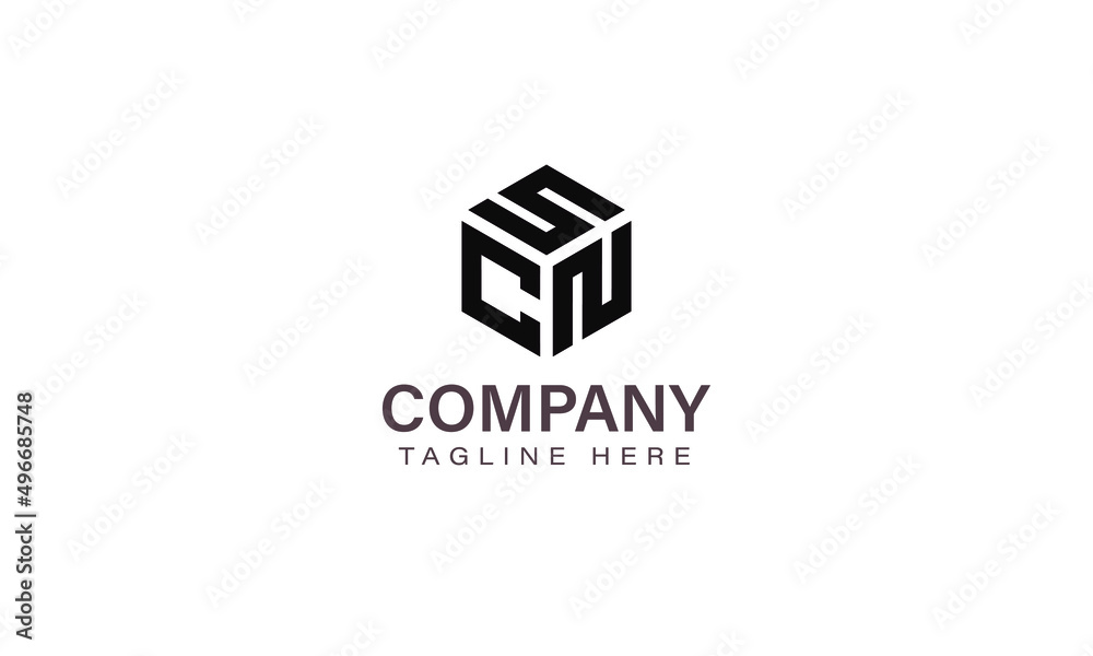Letter SCN Logo, Three Letter Logo, Alphabet S C N Hexagon Shape Vector Icon Template Letter SCN Logo, Three Letter Logo, Alphabet S C N Hexagon Shape Vector Icon Template