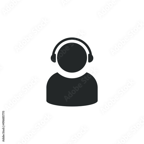 simple customer service icon on white background