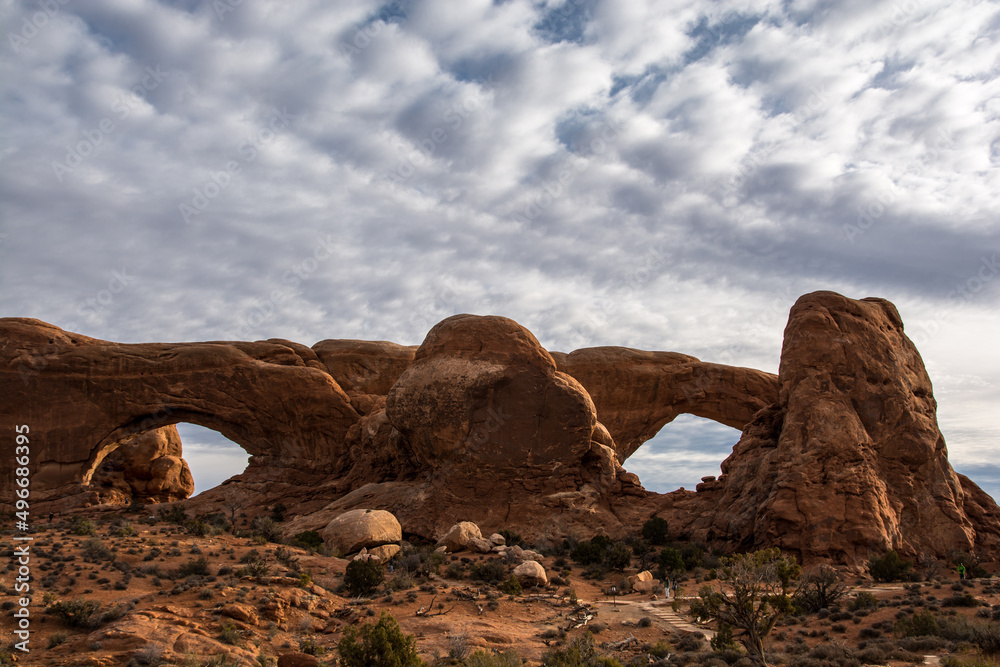 Amazing nature what can made this sculpture. Mask made from arches in the rock