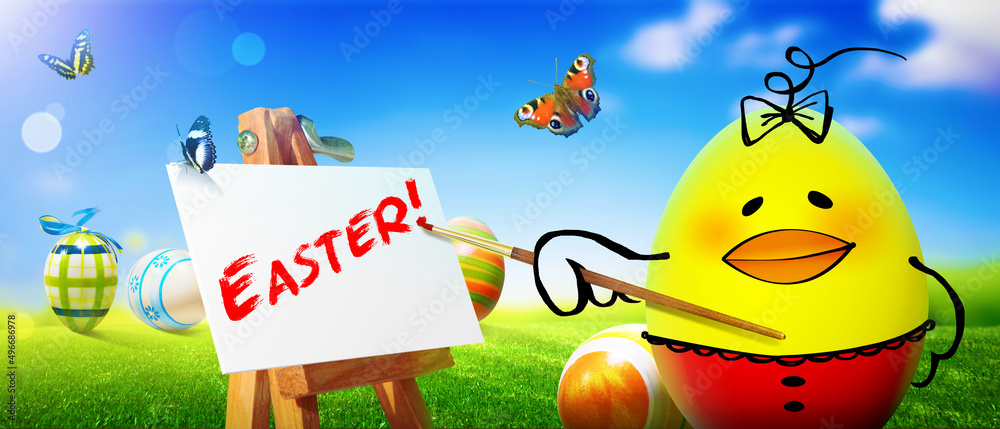Fototapeta premium Ostern Küken Motiv
