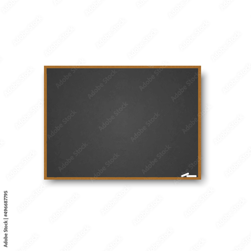 Black blackboard with wooden frame, dirty chalkboard. Vector Black blackboard with wooden frame, dirty chalkboard. Vector