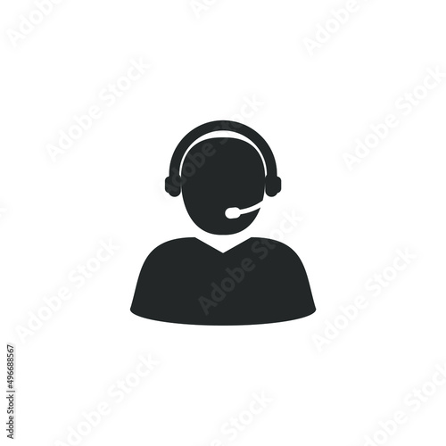simple customer service icon on white background
