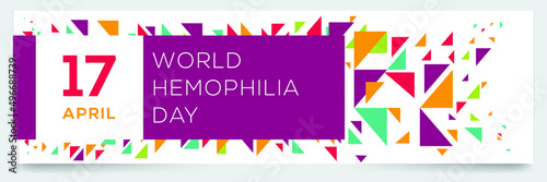 Creative design for (World Hemophilia Day), 17 April, Vector illustration.