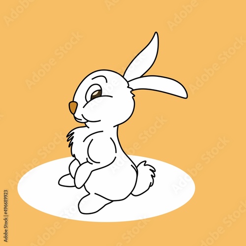 illustration of a rabbit cute