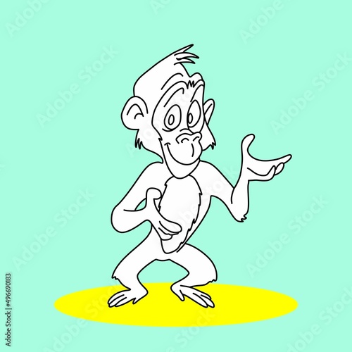illustration of a monkey cartoon