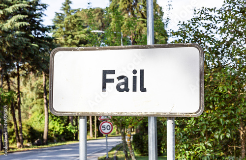 village entry sign at Fail, União das Freguesias de Fail e Vila Chã de Sá, municipality of Viseu, Portugal photo