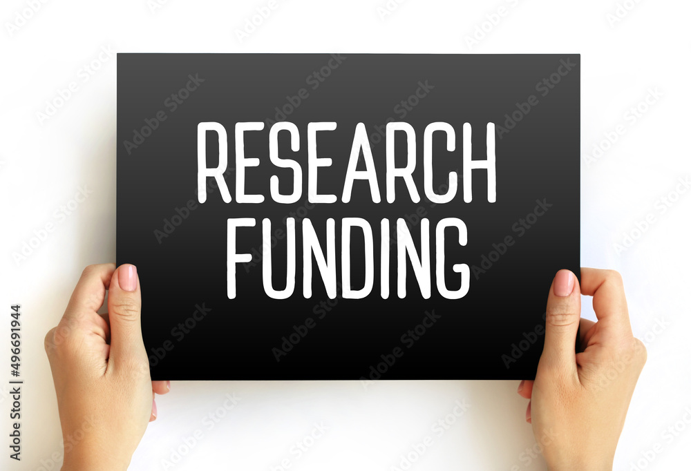 Research funding - a term generally covering any funding for scientific research, text concept on card Research funding - a term generally covering any funding for scientific research, text concept on card