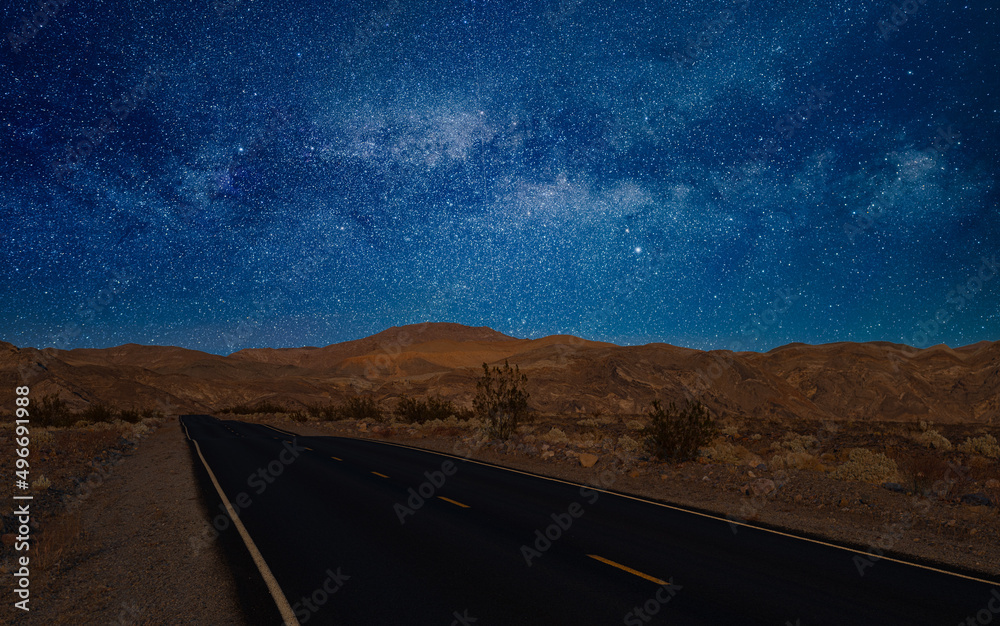 Milkyway Over A Dark Desert Highway