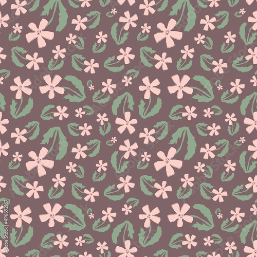 A pattern of flowers in pink.For fabrics, for printing brochures, posters, parties, vintage textile design, postcards, packaging.