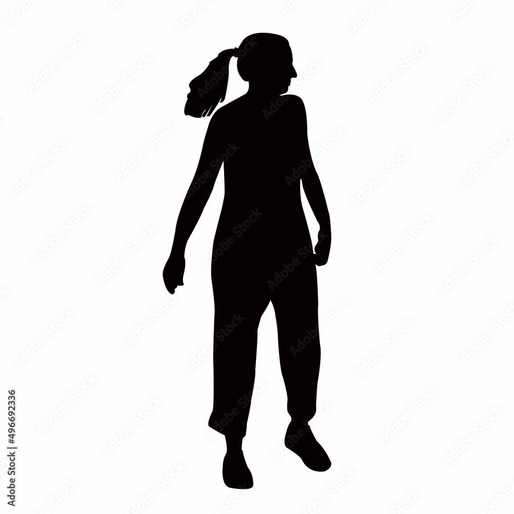 a woman body silhouette vector