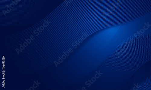 Luxurious 3D paper cut background. Modern wave curve abstract presentation background. Dark blue background