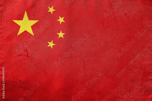 Photography Grunge Chinese flag
