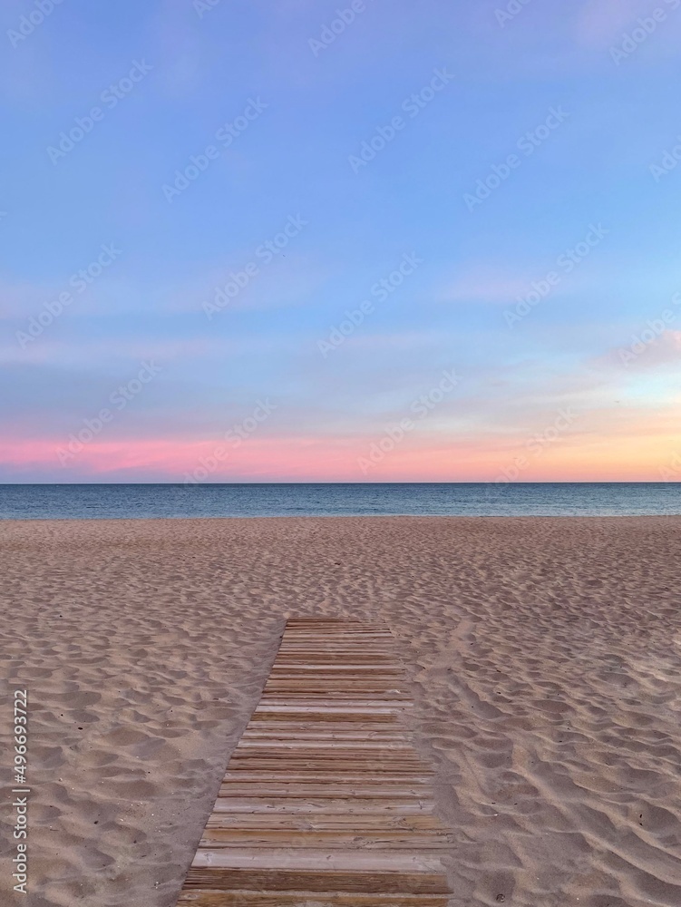 Atardecer en la playa de Villajoyosa (Alicante)