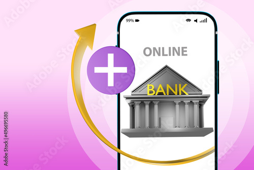 Bank service. Online bank w...