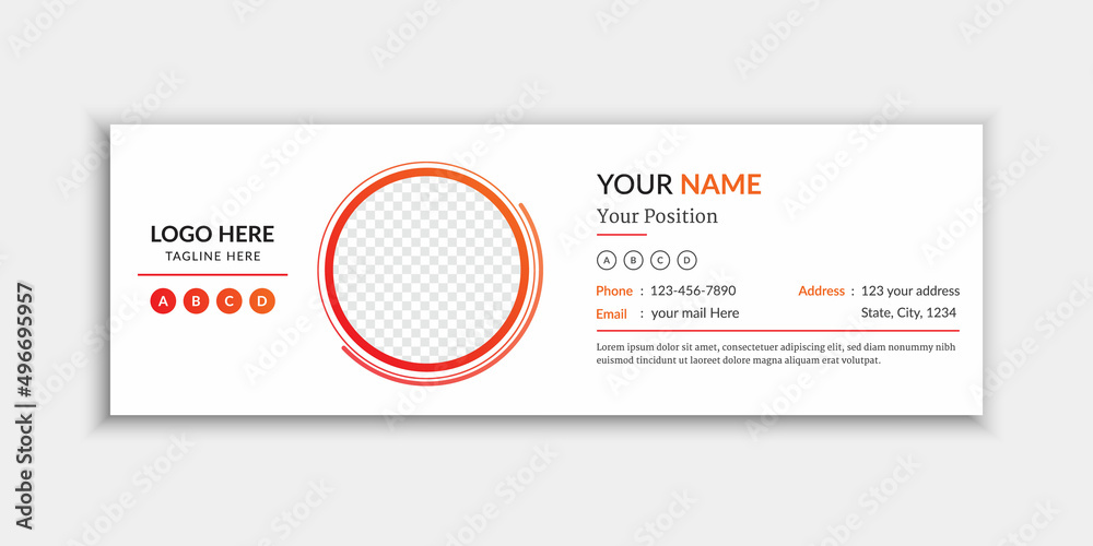 Simple stylish email signature template for your advertisement Simple stylish email signature template for your advertisement