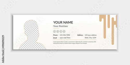 Company flat mail business email signature template or social media banner design