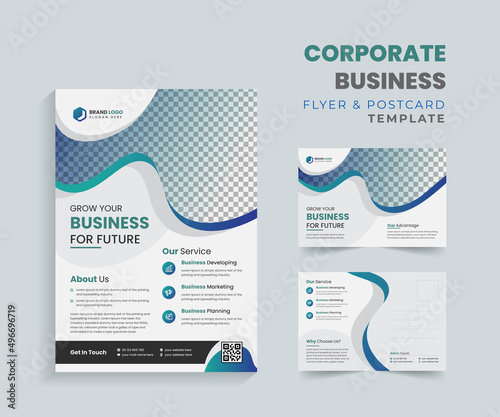 corporate business flyer and postcard template design