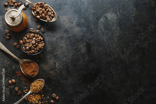 Foto Coffe concept with coffee beans