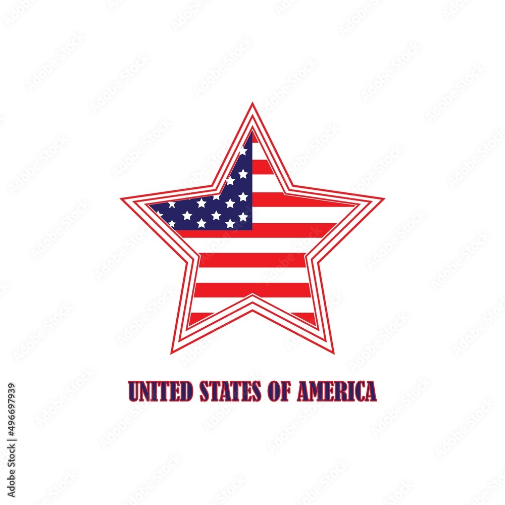 American flag icon logo vector American flag icon logo vector