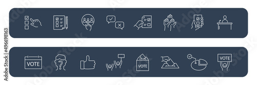 voting icons set . voting pack symbol vector elements for infographic web photo