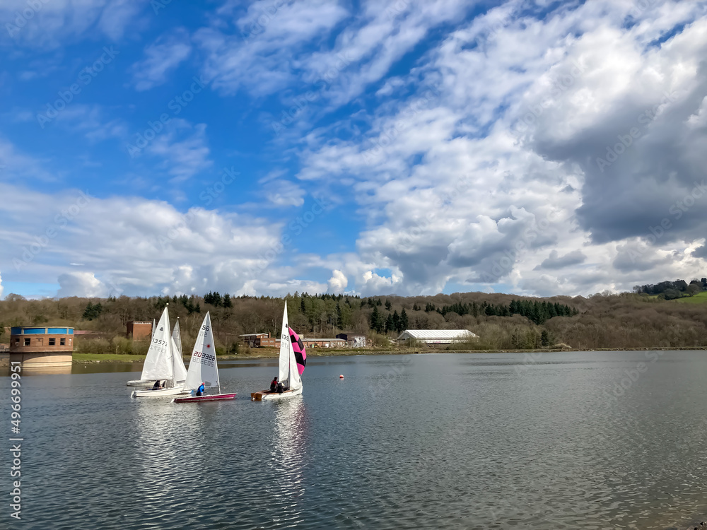 Obraz premium Yachts on the Reservoir.