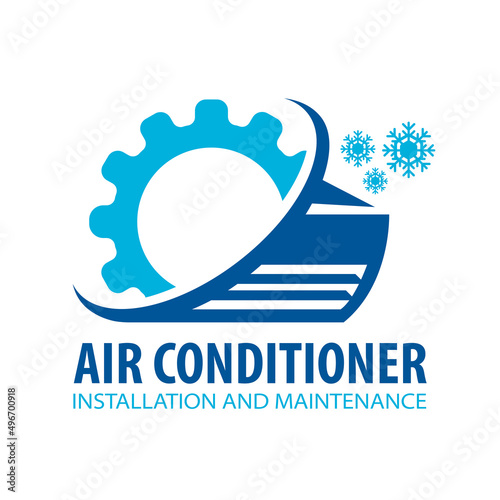 Vector set of heating and cooling logos
