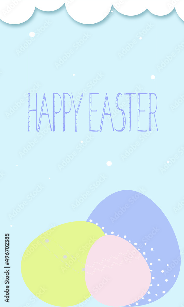 Happy Easter. Patterns. Modern geometric abstract style. A set of vector Easter illustrations. Easter eggs. 
